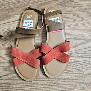 0range suede sandals